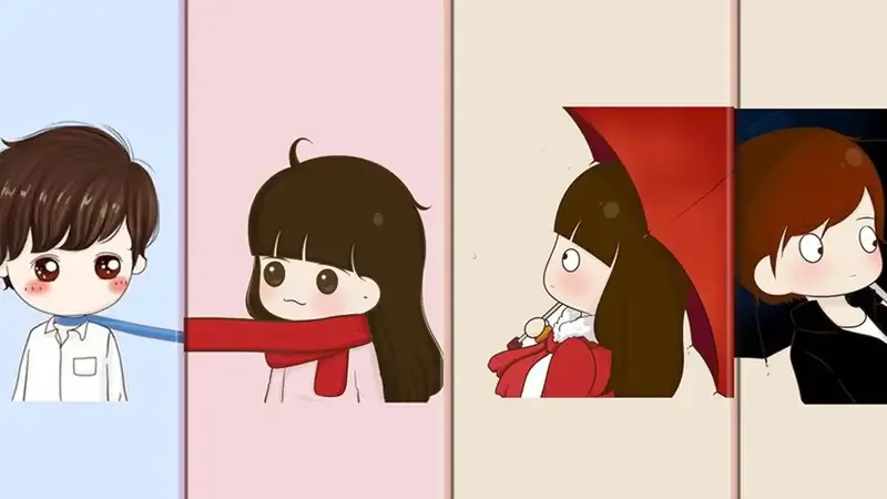 Avatar anime cute đôi là lựa chọn hoàn hảo để thể hiện tình cảm đôi lứa.