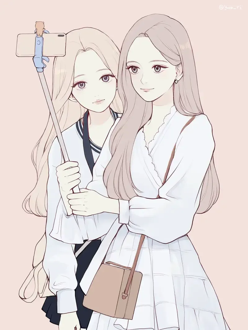 Chọn avatar cặp đôi nữ dễ thương để thể hiện sự gắn kết đặc biệt.
