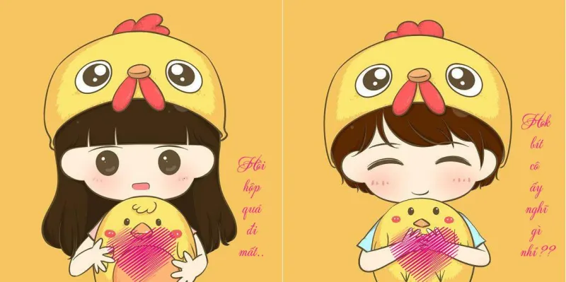 Bộ sưu tập avatar đôi cute ấn tượng nhất cho các cặp đôi 24
