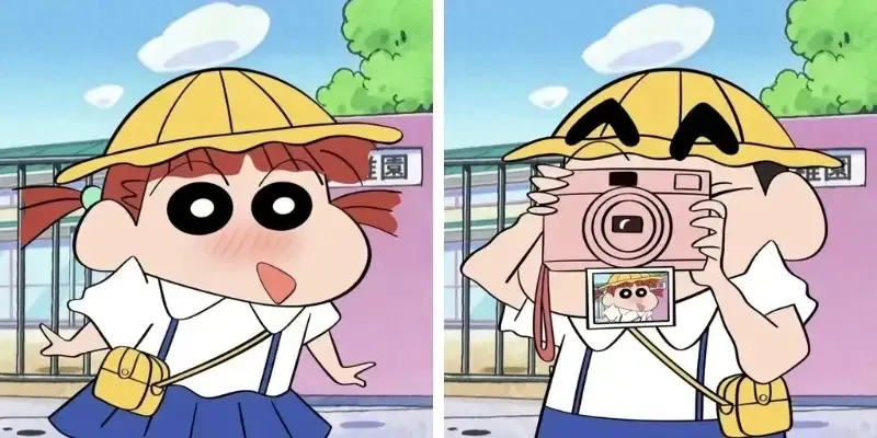 Avatar đôi Shin và Xuka cực cute, tạo điểm nhấn cho trang cá nhân của bạn.