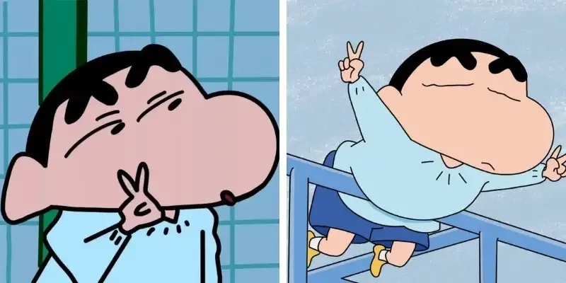 Avatar đôi Shin và Xuka, hình đại diện dễ thương cho các fan yêu thích phim hoạt hình.