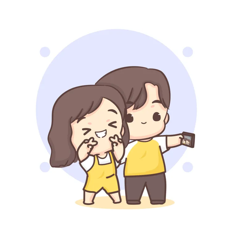 Cập nhật hình đại diện đôi cute, thể hiện sự ngọt ngào và dễ thương của cặp đôi.