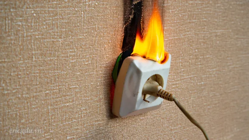 Mơ thấy chập điện gây cháy nhà