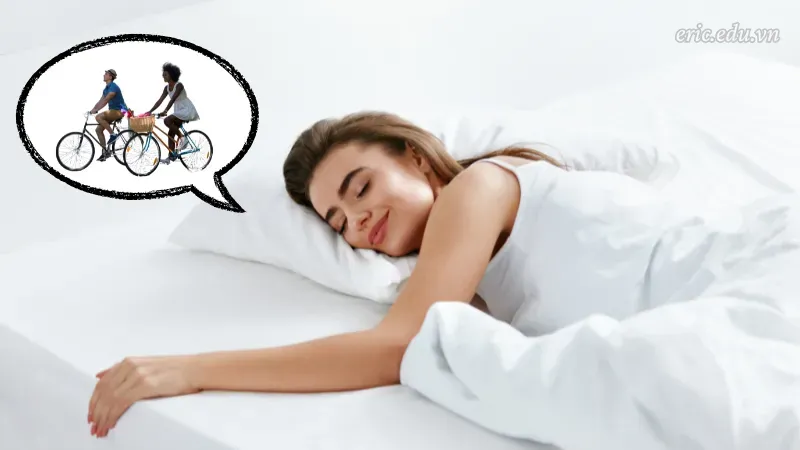 Mơ thấy đi xe đạp trên cỏ