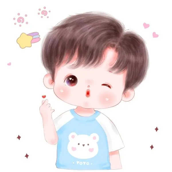Ảnh anime nam chibi thể hiện vẻ ngoài ngầu và lôi cuốn
