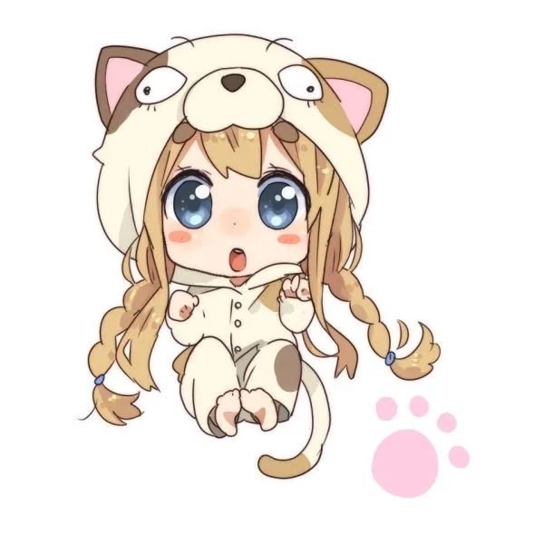 Hình ảnh chibi nữ ngầu với vẻ mạnh mẽ và đầy cuốn hút