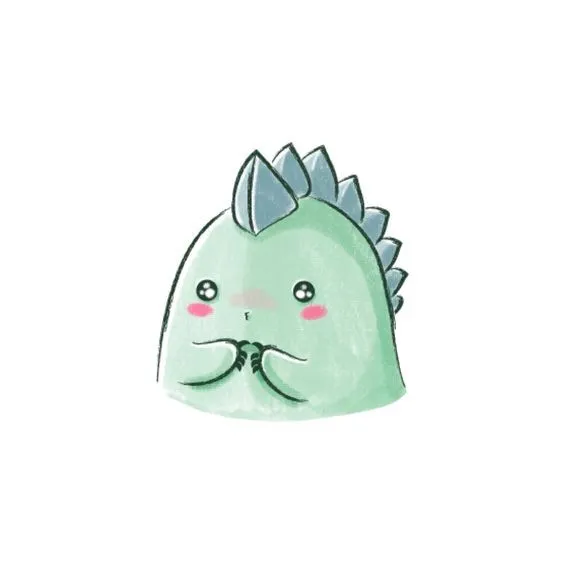 Avatar khủng long xanh cute với vẻ ngoài ngộ nghĩnh và đáng yêu