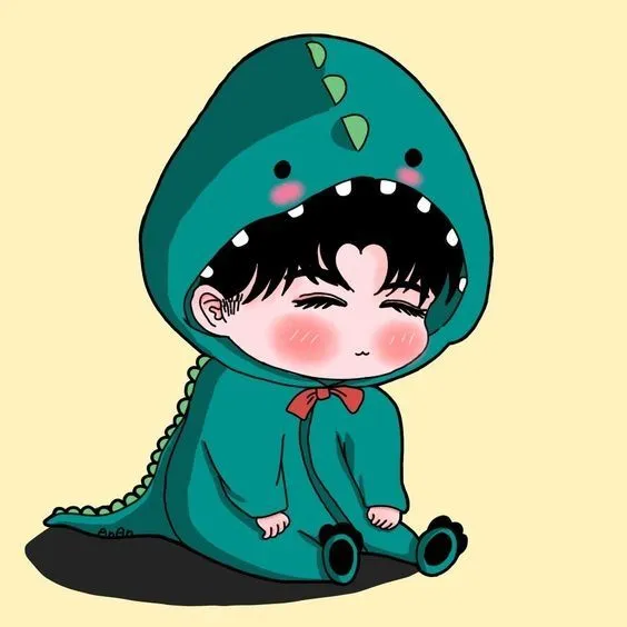 Hình nền dễ thương khủng long với nét vẽ sinh động và đáng yêu