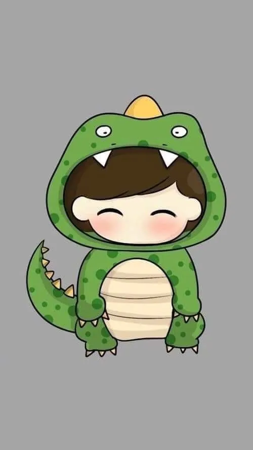 Hình nền khủng long cute tạo không gian sinh động và dễ thương