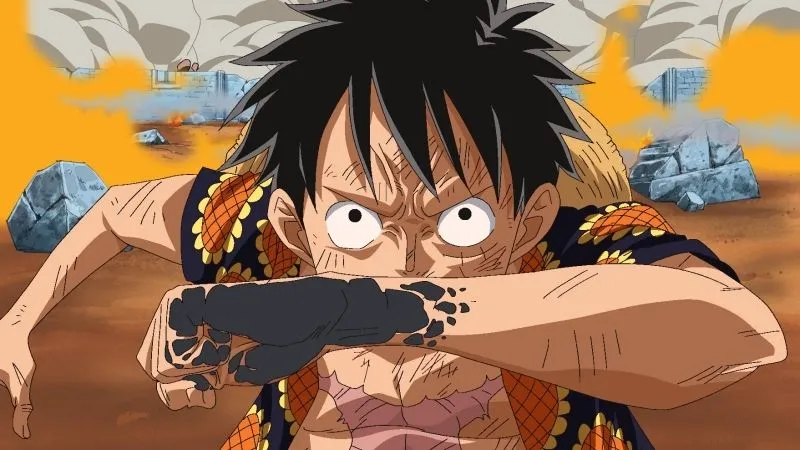 Hình ảnh Luffy Gear 5 ngầu thể hiện phong cách mạnh mẽ và dũng cảm