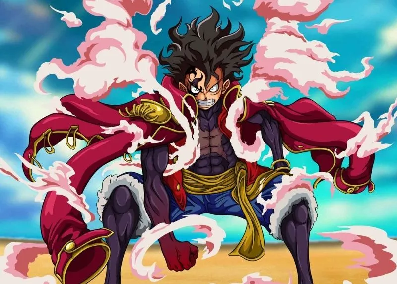 Ảnh One Piece Gear 5 thể hiện sức mạnh và quyết tâm của Luffy