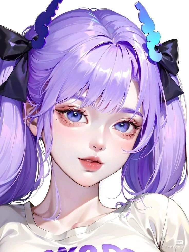 Ảnh avatar màu tím nổi bật với màu sắc nhẹ nhàng và tinh tế
