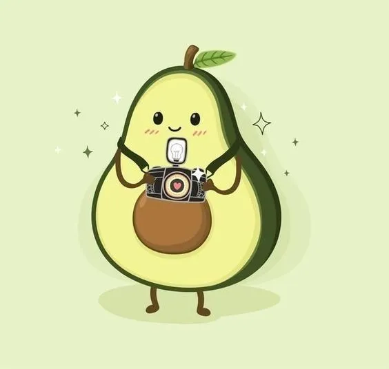 Hình nền quả bơ dễ thương mang lại sự tươi sáng và dễ chịu