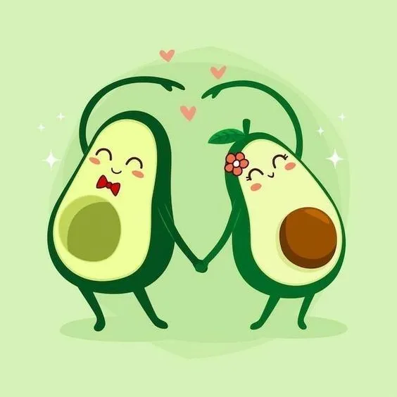 Hình nền hình trái bơ cute với màu sắc ngọt ngào và hấp dẫn