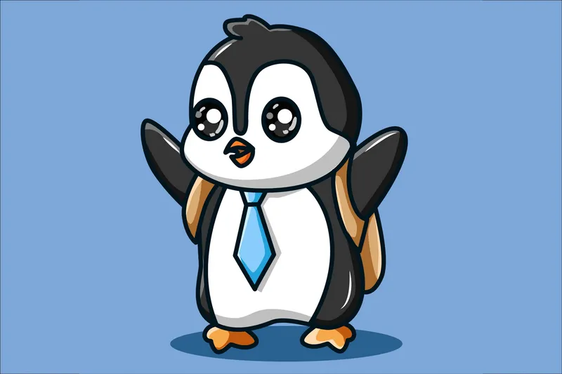 Chim cánh cụt dễ thương trong meme sẽ làm bạn cười không ngừng.