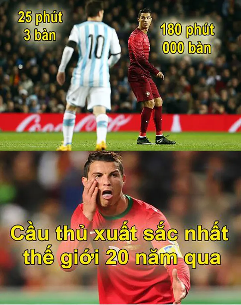 Ảnh meme Ronaldo mang đến nhiều khoảnh khắc hài hước.