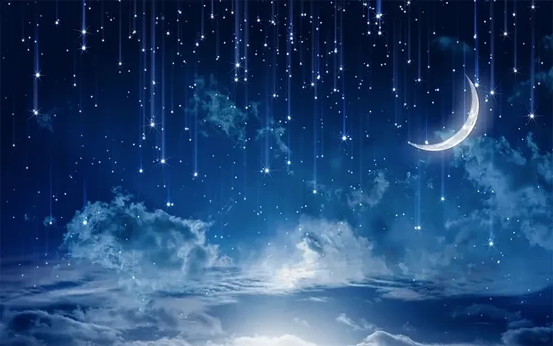 Hình bầu trời đẹp đêm làm nổi bật ánh sao lấp lánh và không gian rộng lớn