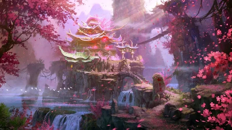 Ảnh nền phong cảnh anime làm nổi bật sự sáng tạo và tính nghệ thuật