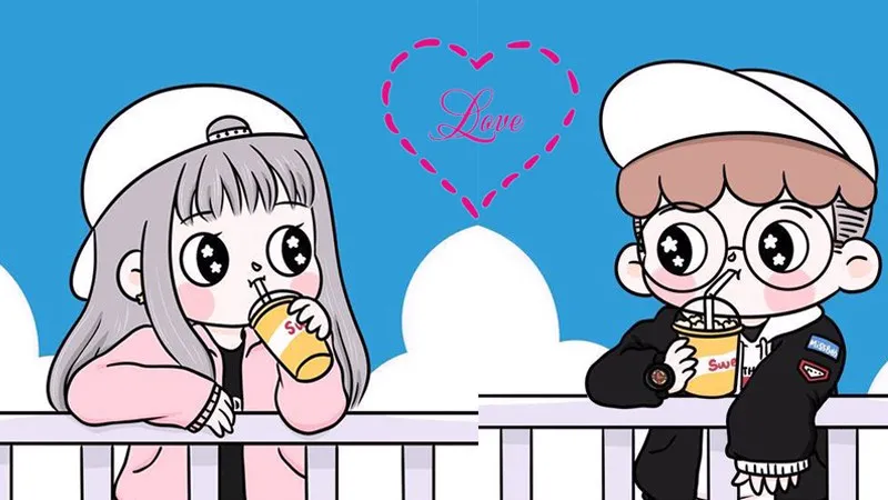 Bộ avatar cặp cute đáng yêu, hoàn hảo để thể hiện sự gắn bó
