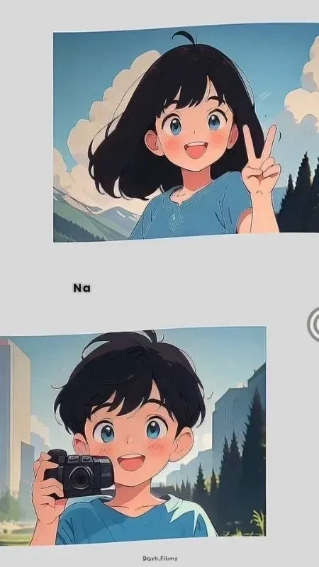 Hình ảnh cặp đôi yêu nhau chất anime tạo nên nét độc đáo đầy cuốn hút