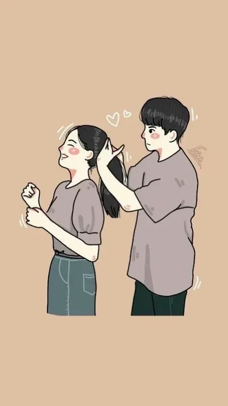 Hình ảnh các cặp đôi yêu nhau thể hiện tình cảm sâu đậm và chân thành
