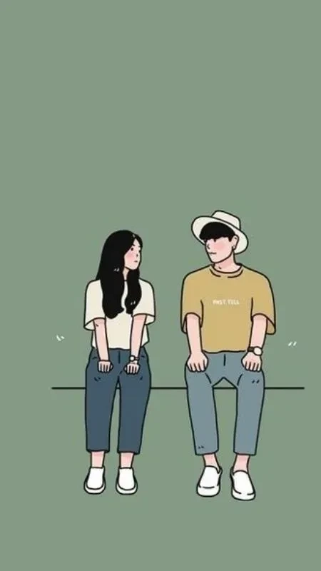 Hình ảnh cặp đôi yêu nhau đen trắng mang nét cổ điển và đầy cảm xúc