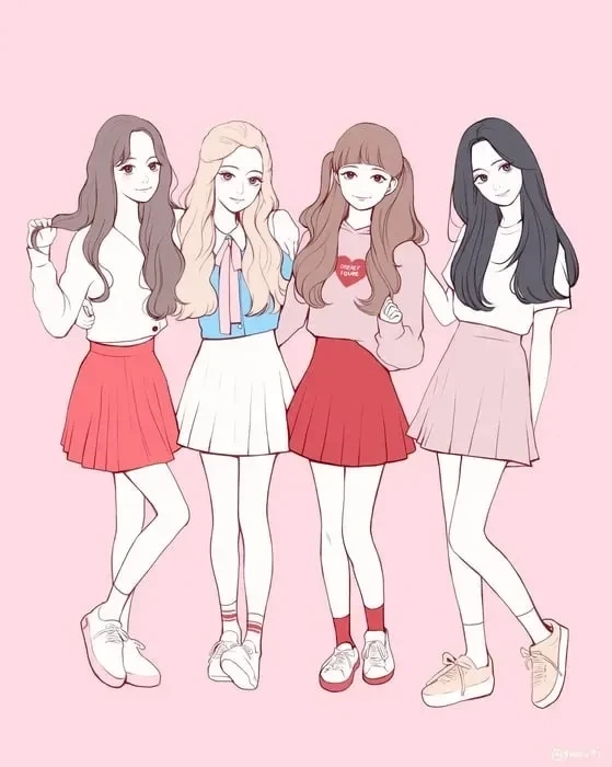 Hình ảnh cặp đôi yêu nhau chất anime đầy lãng mạn và cuốn hút