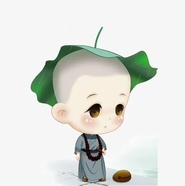 Tượng chú tiểu dễ thương mang ý nghĩa bình an và tạo điểm nhấn đáng yêu
