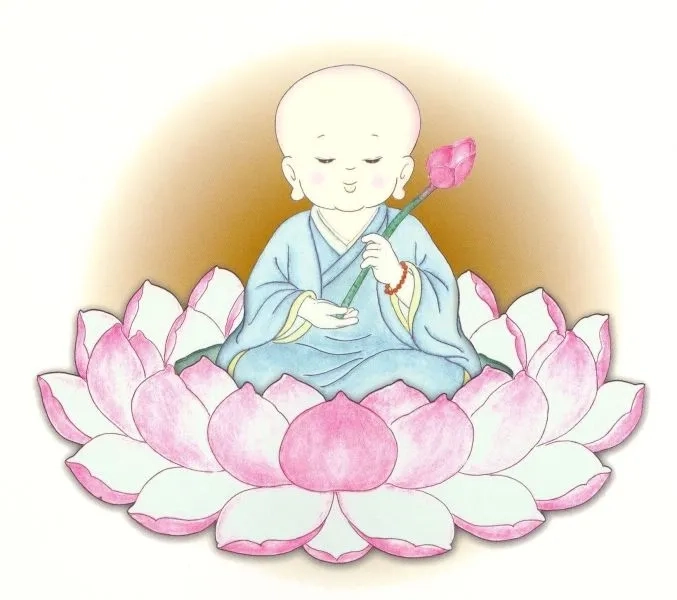 Hình nền chú tiểu an nhiên mang lại cảm giác yên bình và nhẹ nhàng