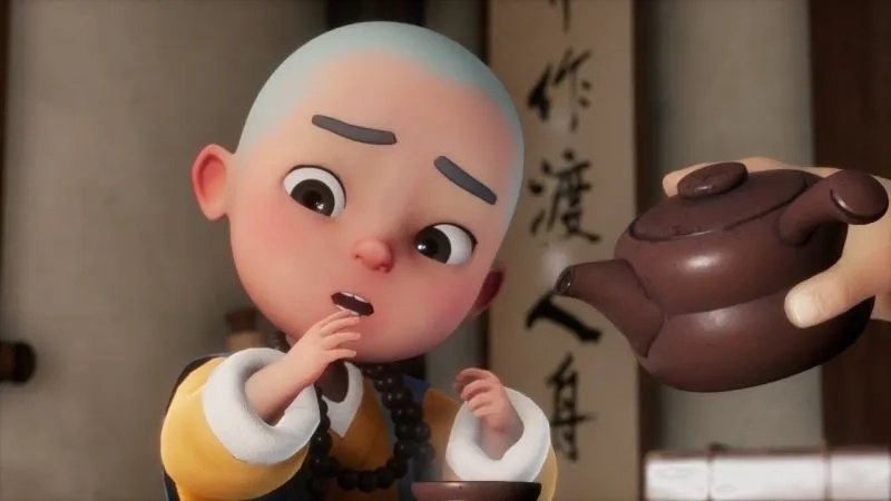 Hình nền chú tiểu tạo điểm nhấn đặc biệt với vẻ đẹp ngây thơ tĩnh lặng