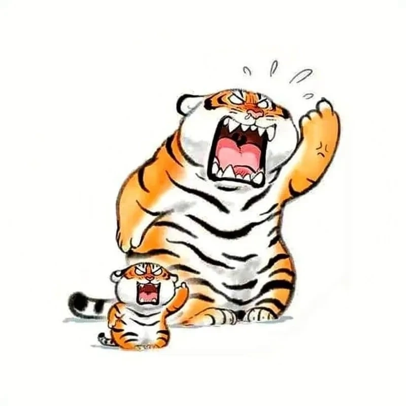 Hình nền hổ cute nổi bật với nét dễ thương và ngộ nghĩnh tự nhiên