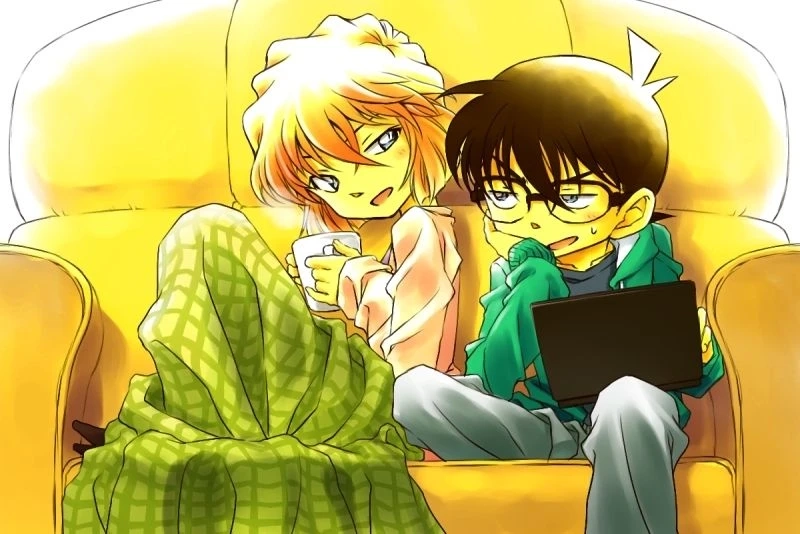 Hình Kudo Shinichi ngầu thể hiện vẻ đĩnh đạc và thông thái của thám tử