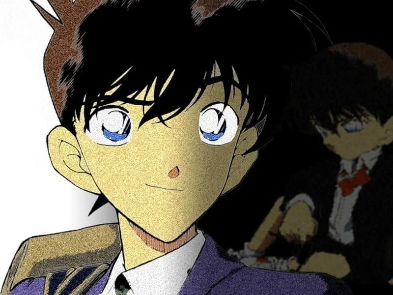 Hình nền anime Conan ngầu tạo không gian đậm chất hành động và bí ẩn