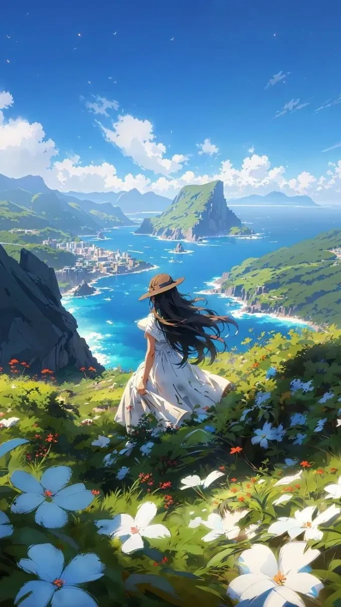 Hình nền điện thoại anime nữ mang đến sự dễ thương và tinh tế đầy cuốn hút