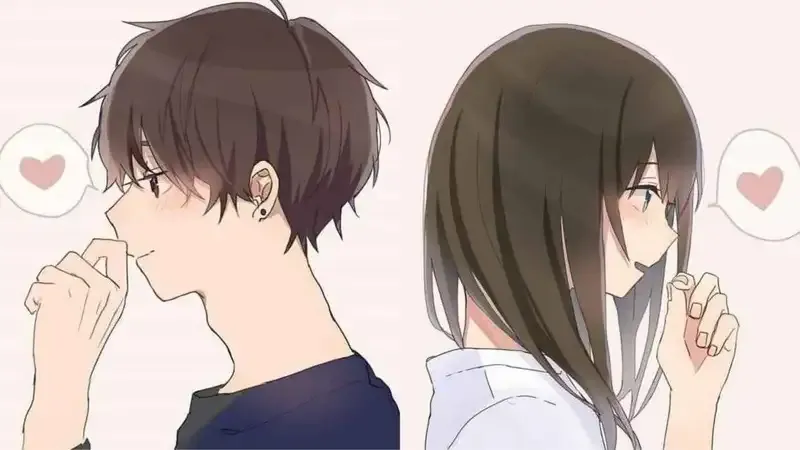Thể hiện tình cảm qua hình đại diện đôi nam nữ anime dễ thương