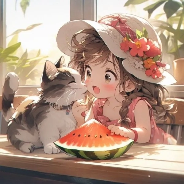 Hình nền cute dưa hấu với thiết kế ngộ nghĩnh và tràn đầy năng lượng