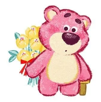 Gấu dâu tây Miniso dễ thương với biểu cảm vui tươi và ngọt ngào