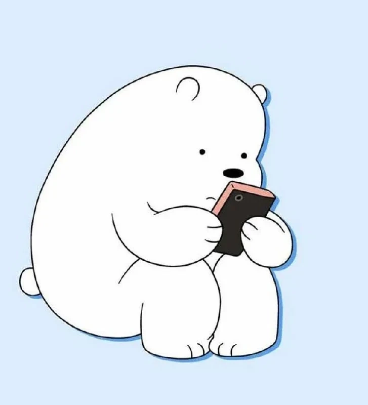 Hình ảnh gấu trắng cute làm nền cho màn hình sáng bừng