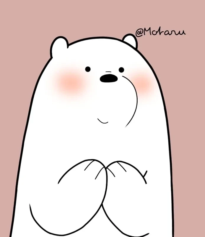 Hình ảnh gấu trắng dễ thương để làm nền cho điện thoại của bạn