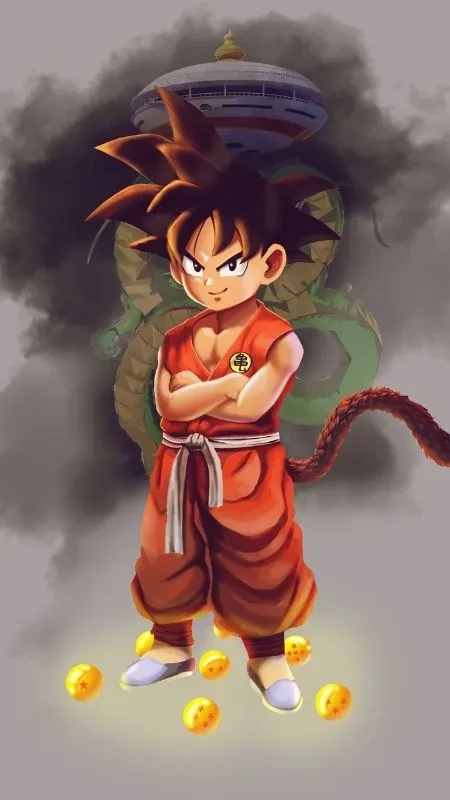 Ảnh nền Goku làm nổi bật phong thái và sức mạnh đặc trưng của nhân vật
