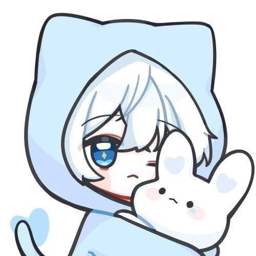 Con gái avatar màu xanh dương cute mang đến sự dễ thương nổi bật
