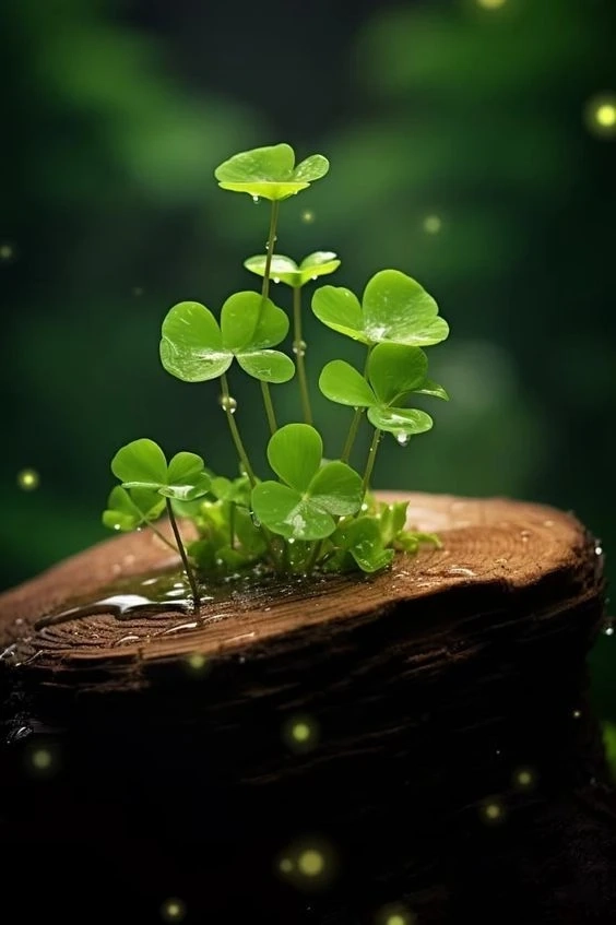 Hình nền cỏ 4 lá mang ý nghĩa may mắn và sự hy vọng trong cuộc sống