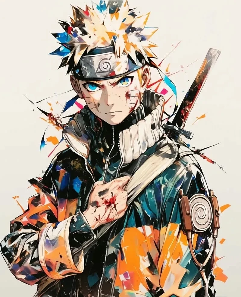 Naruto Lục Đạo Hiền Nhân ngầu thể hiện sức mạnh và quyết tâm trong trận chiến