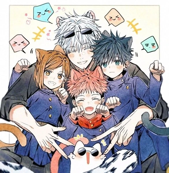 Avatar nhóm 5 người anime giúp nhóm thêm phần sinh động và thu hút