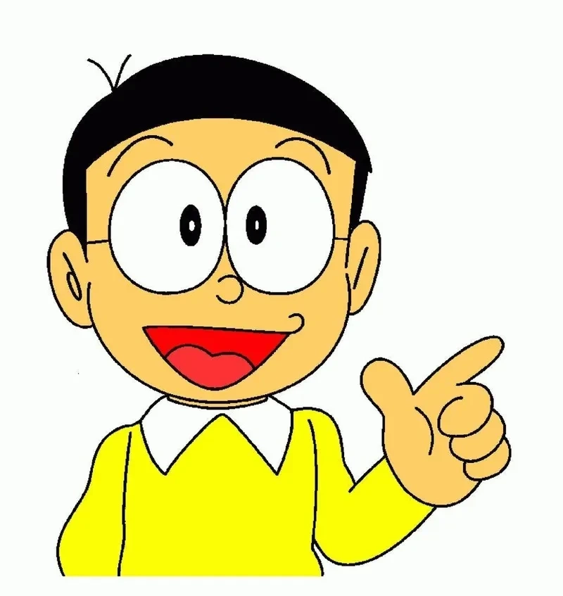 Hình ảnh Nobita ngầu khắc họa nét tự tin và ý chí không ngừng vươn lên