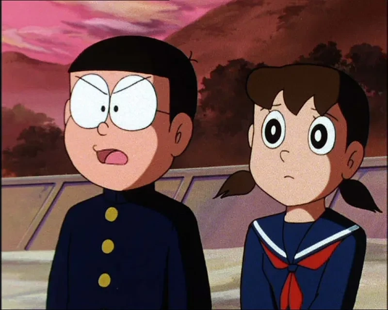 Ảnh Nobita Xuka khắc họa sự hòa hợp và tình bạn trong sáng dễ thương