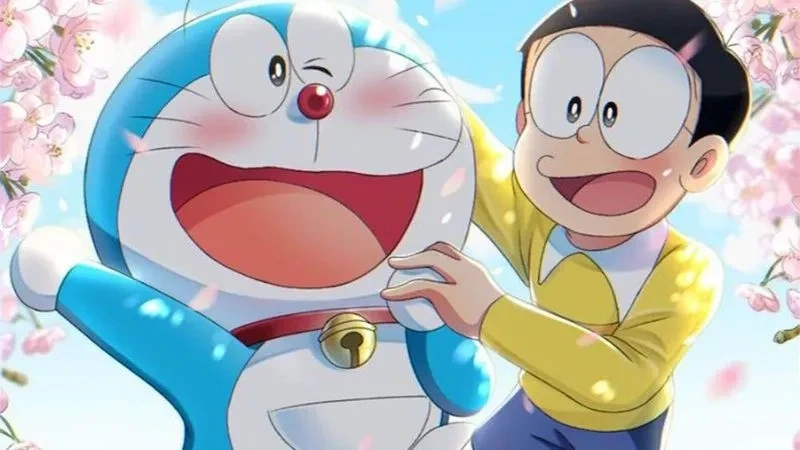 Hình của Doraemon và Nobita tái hiện tình bạn trong sáng và đầy ý nghĩa