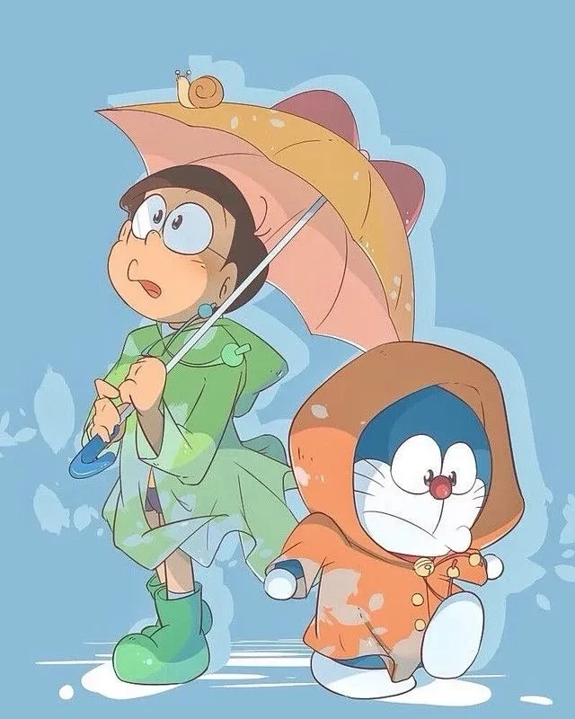 Hình Nobita và Doraemon cute gợi lên sự gắn bó và tình cảm chân thành