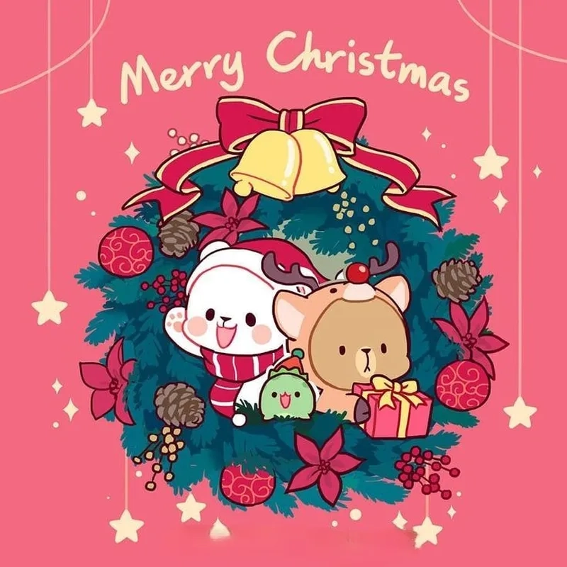 Papa Noel meme làm bừng sáng không khí Giáng Sinh với sự vui nhộn và đáng yêu.