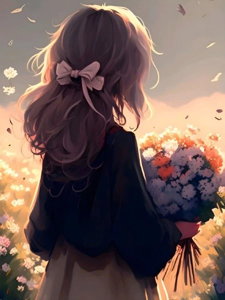 Avatar cô đơn anime nữ nổi bật với nét trầm lặng và cuốn hút
